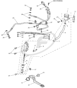 Rear Brake Master Cylinder, Reservoir & Pedal thumbnail